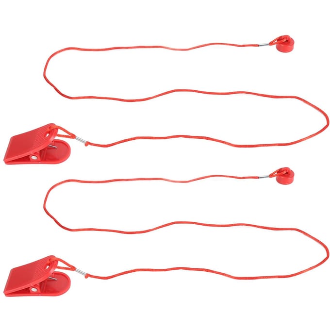 2 PIÈCES Clés de sécurité universelles pour tapis de course Verrou magnétique de sécurité Interrupteur d'arrêt d'urgence pour machine de course red