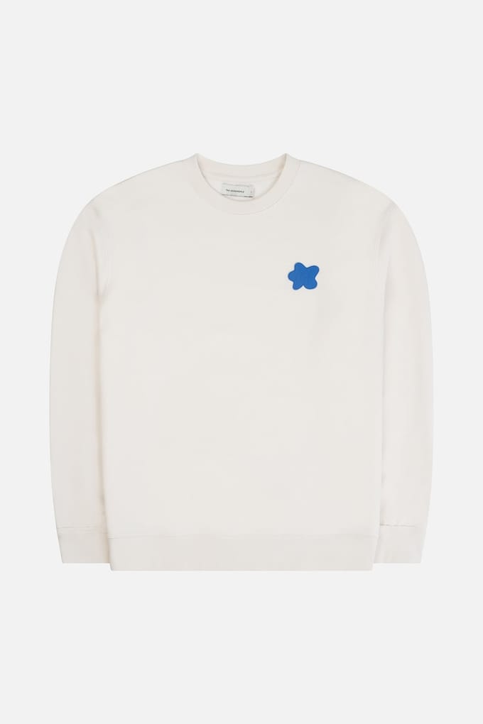 The Goodpeople Lpatch Sweater Off White Größe: L | Pullover Outlet | Herren | Weiß