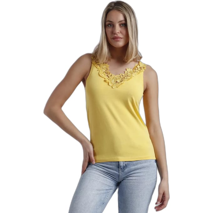 T-shirt met guipure hals vrouw Admas