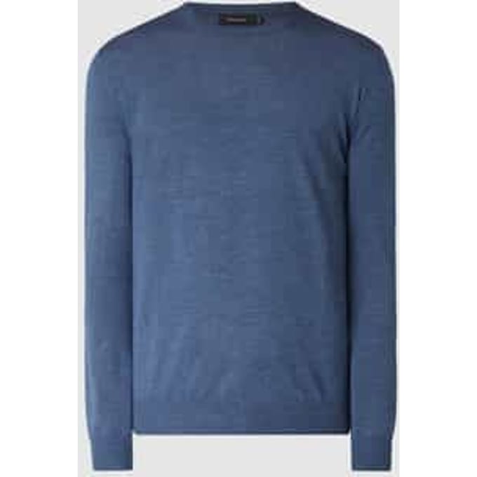 Gebreide pullover van scheerwol model 'Margrate Merino'
