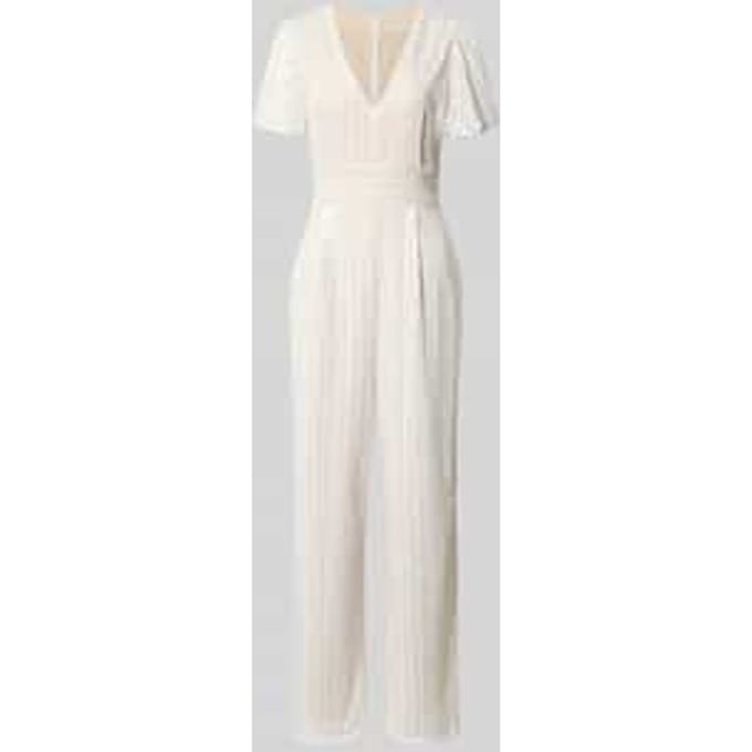 Jumpsuit met Ajourwerk en rugzijde Ritssluiting