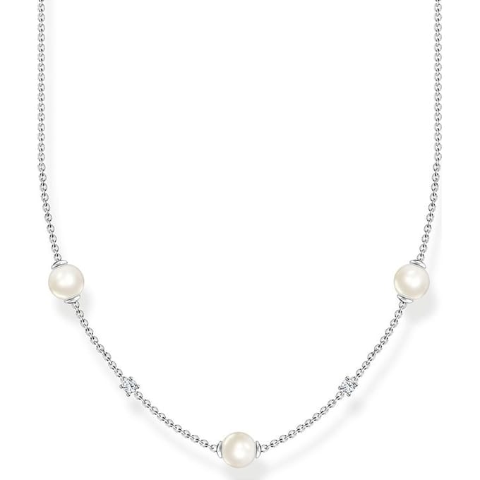 Thomas Sabo Dames-Ketting 925 Zilver Parel One Size 88478452