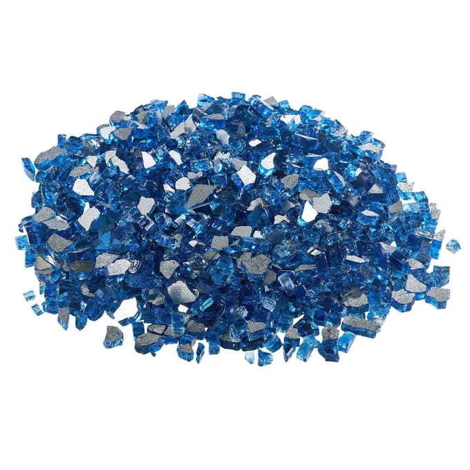 10 LBS Vuurglas 1/2-Inch Haardglasstenen voor Vuurkorf Pacific Blauw