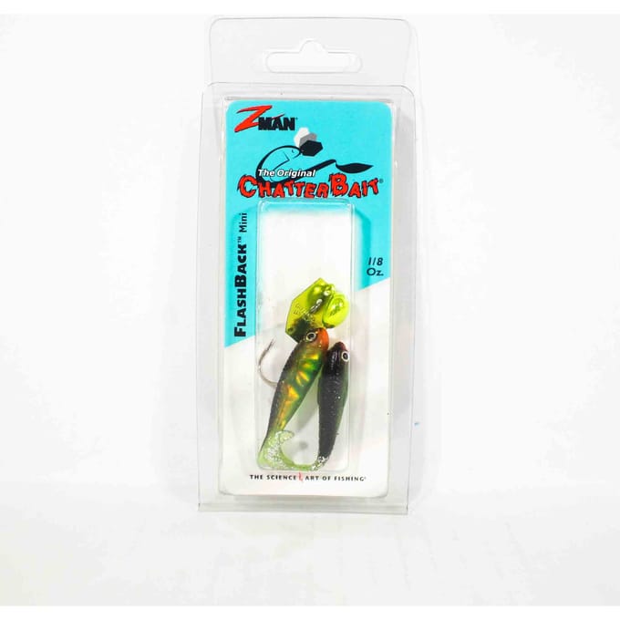 Zman Chatterbait Flashback Mini 1/8 Oz Graphique Firetiger (0372) blue