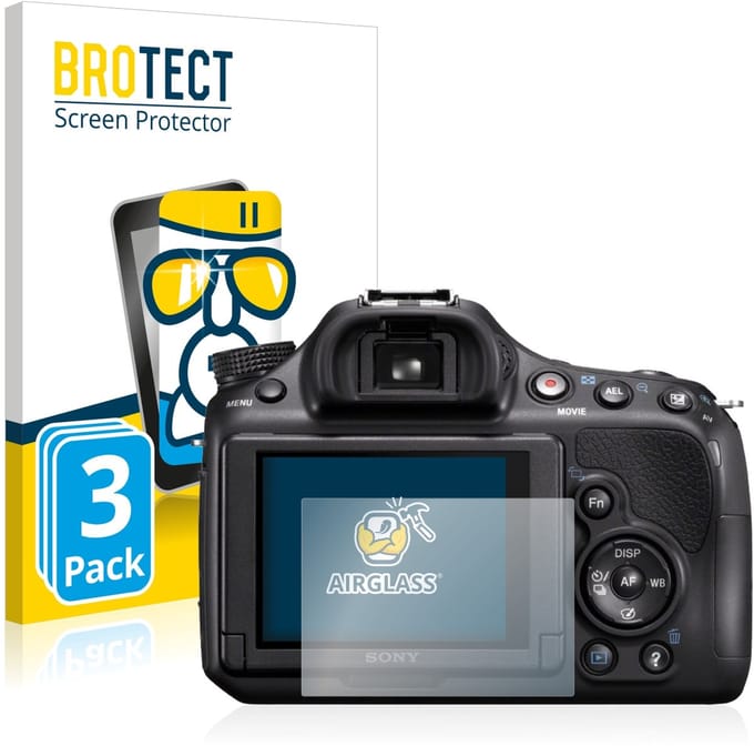 Screenprotector 3 Stuks voor Sony Alpha 58 (SLT-A58) Beschermglas transparant