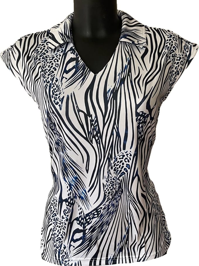 Func Factory dames polo Izze blue zebra maat 36