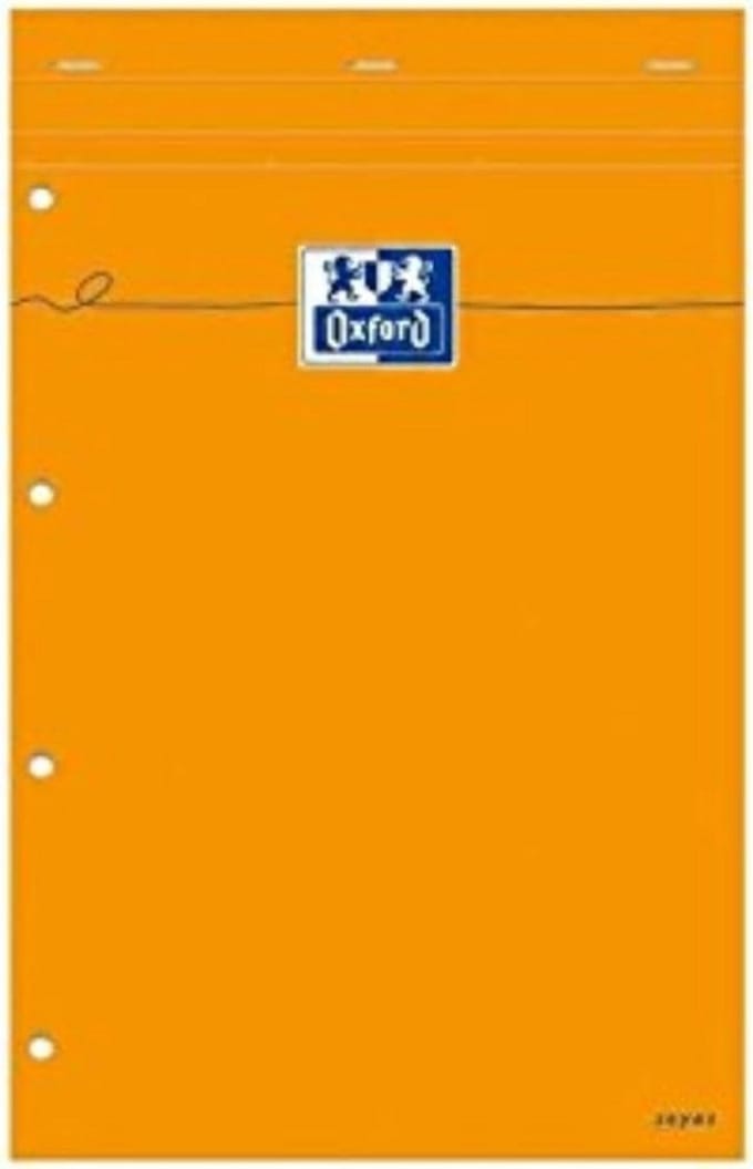 Notitieblok A4 Lijn - 3 Stuks - 80 Vel - Oranje Kaft