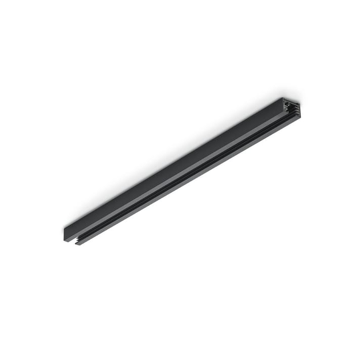Spanningsrail - DUOLINE - 2 Fase - Opbouw - Aluminium - Mat Zwart - 0.5m
