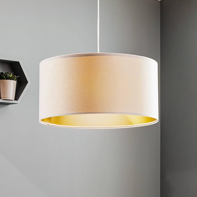 Maco Design Hanglamp Salina, wit/goud Ø 50cm