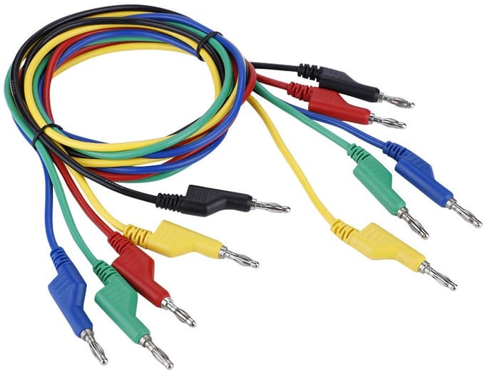 Meetkabel Set - Testkabels - Elektrisch Testen - Flexibele Siliconen - 1 Meter 5 Stuks - Multicolor