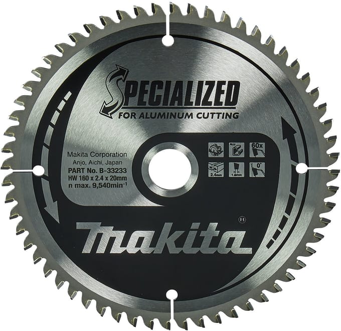 Makita 160 x 20 mm 60-tands Cirkelzaagblad Aluminium | Specialized - B-33233