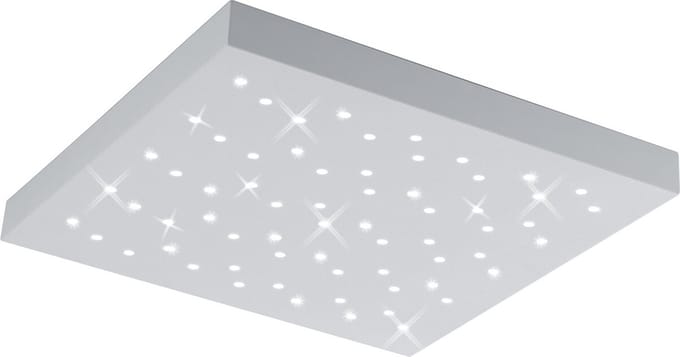 LED Plafondlamp - Plafondverlichting - Torna Tarza - 22W - Aanpasbare Kleur - Afstandsbediening - Dimbaar - Vierkant - Mat Wit - Aluminium