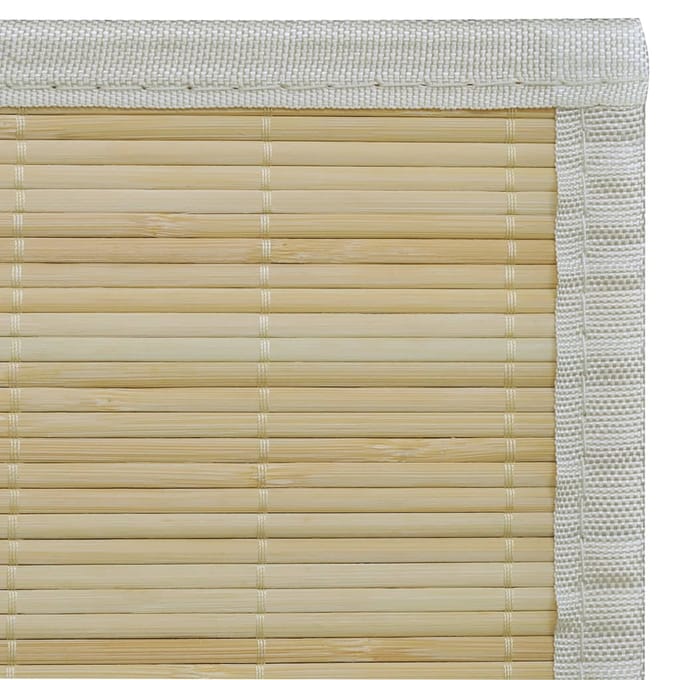 vidaXL - Tapijt - rechthoekig - 120x180 - cm - bamboe - naturel