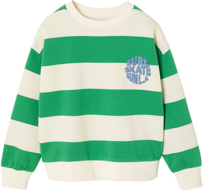 Vertbaudet Gestreept sweater voor jongens met geplaatst motief