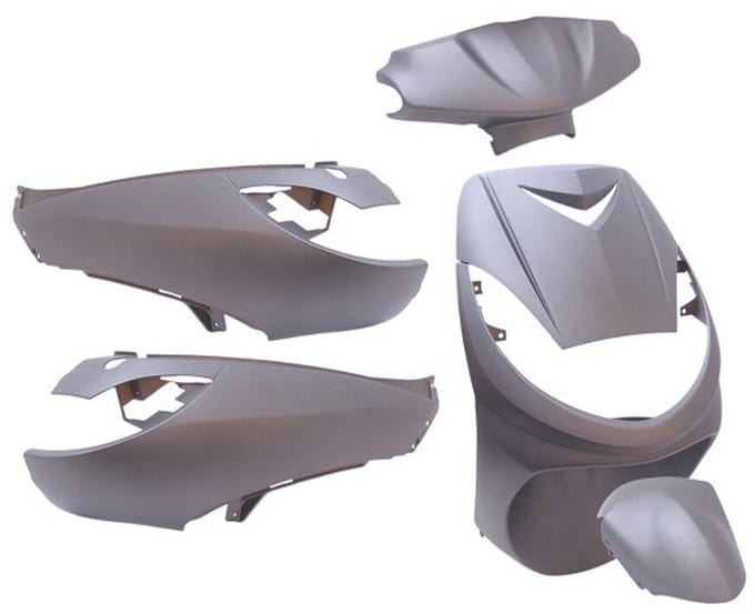 Plaatset Peugeot vivacity tot bj. 2008 6 delig mat grijs
