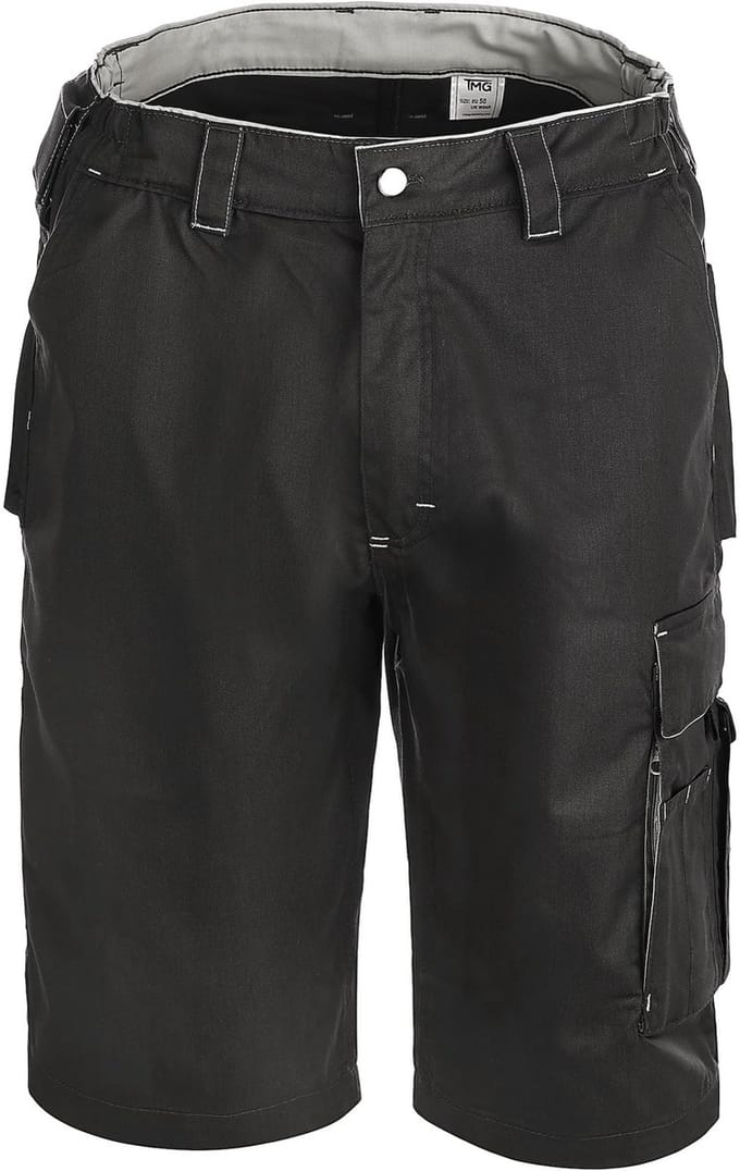 TMG FINESSE WORK Korte Werkbroek HEREN Werkshort Grijs - Ripstop - Ademend - Lichtgewicht