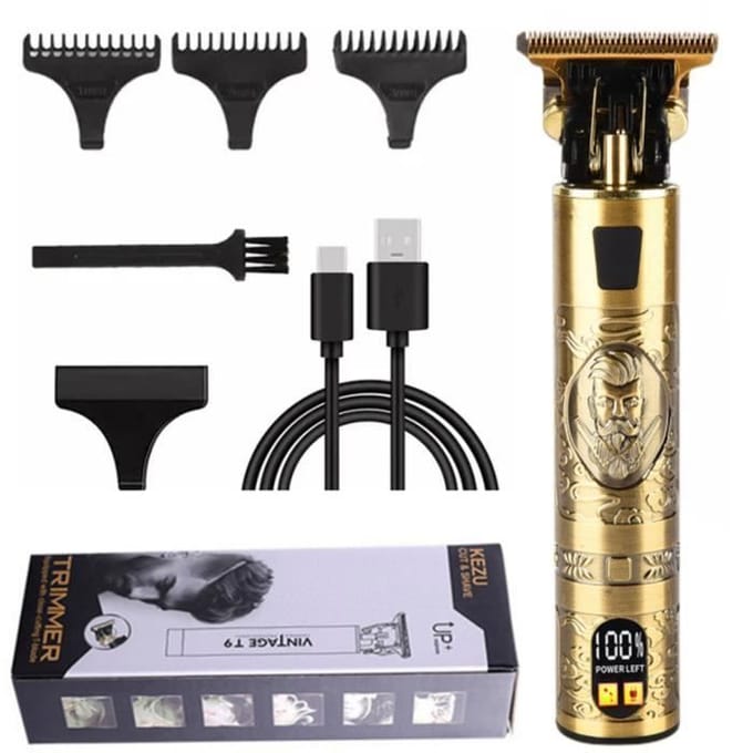Elektrische haar- en baardtrimmer - ZGKWL - Draadloos model - LED-scherm - T-Blade mes
