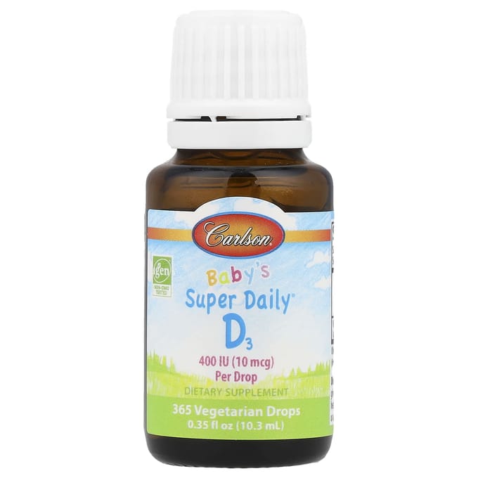 Super Dagelijkse D3 voor Baby, 10 Mcg (400 IE), 0.35 fl oz (10,3 ml)