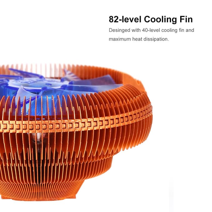 Hydraulische CPU-koeler Heatpipe-ventilatoren Stille koellichaamradiator voor Intel 2011 LED-lamp Intel 1366 brown