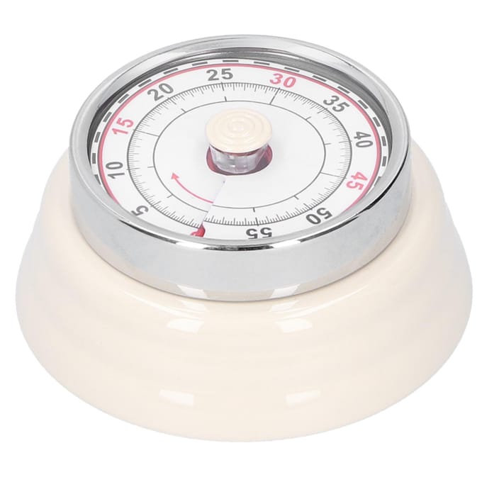 Minuteur de cuisine mécanique Horloge de cuisson et d'étude Rappel rond Étudiant Gestionnaire de temps blanc