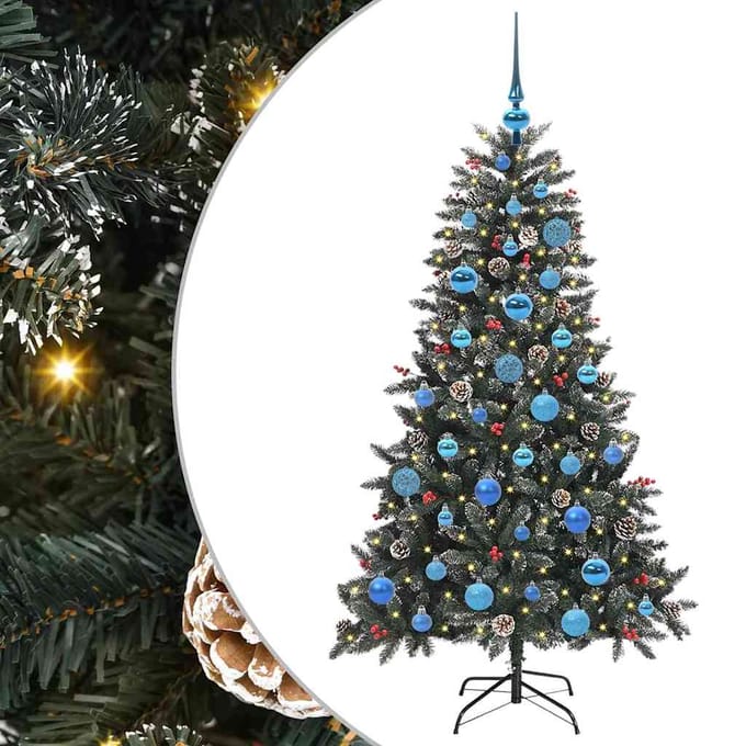 vidaXL - Kunstkerstboom - Groen - 150 - cm - PVC - en - Plastic - en - Staal