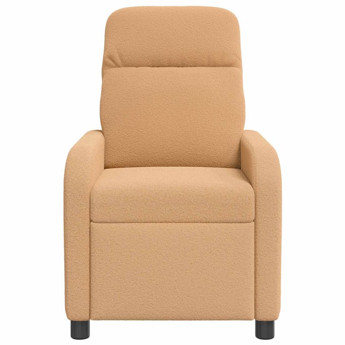 vidaXL - Recliner - Beige - Bouclé