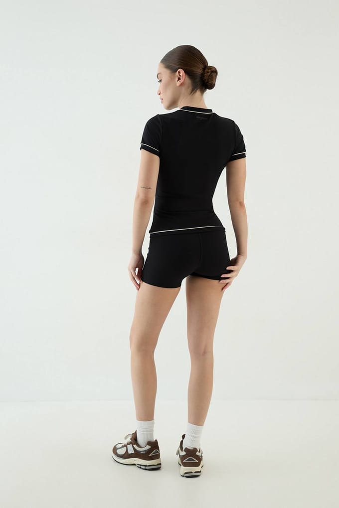 Dames Dsgn Studio Top Met Nauwsluitende Pasvorm En Biesdetail | Zwart | Maat: Medium