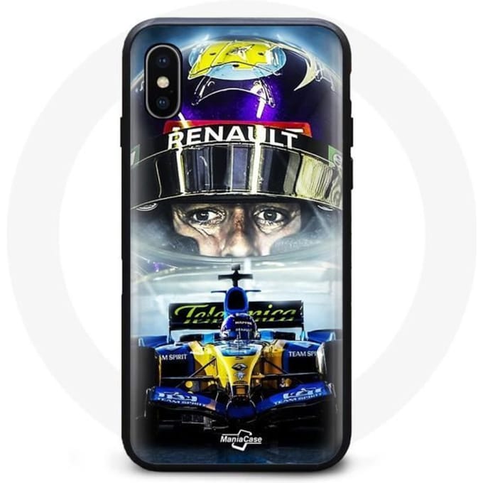 Coque - Formula 1 - Iphone XS Max - Souple - Bleu - Jaune jaune