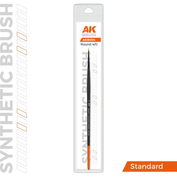 AK Interactieve synthetische ronde borstel maat 4/0