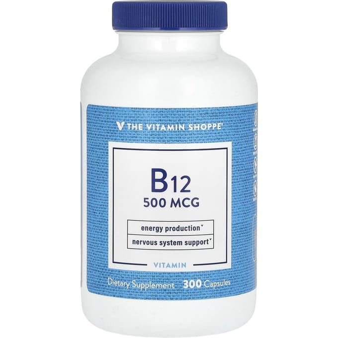The Vitamin Shoppe, Vitamine B12, 500mcg, 300 capsules