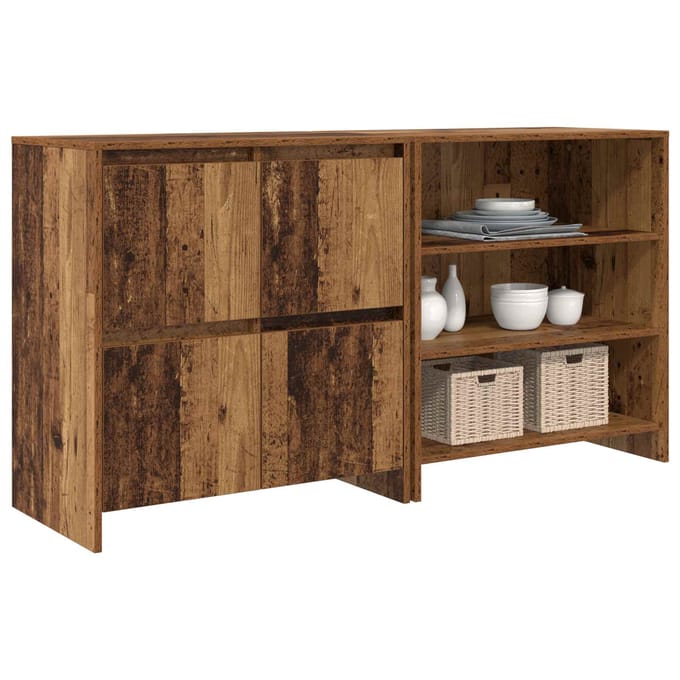 vidaXL - Dressoir - 2 - st - Oudhout - 70 - x - 41 - x - 75 - cm - Bewerkt - hout