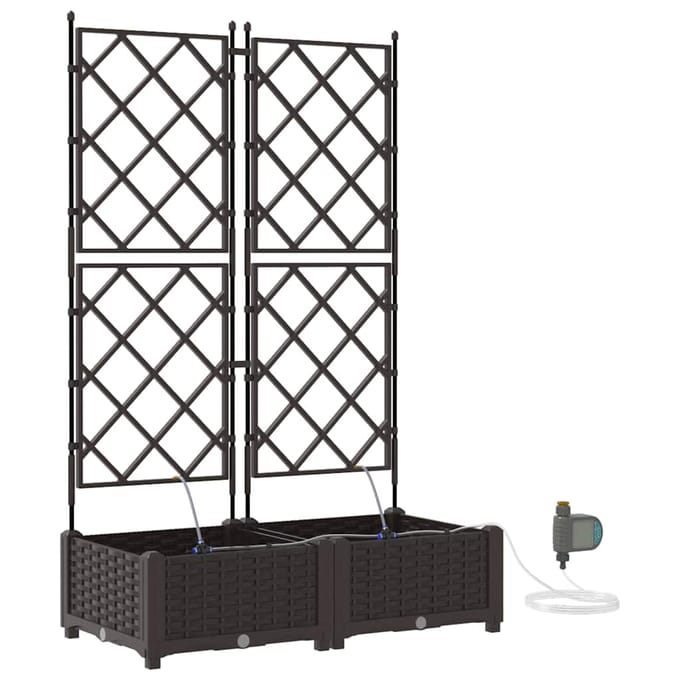 vidaXL - Plantenbak - 2 - st - Bruin - 80 - x - 40 - x - 126 - cm - PP