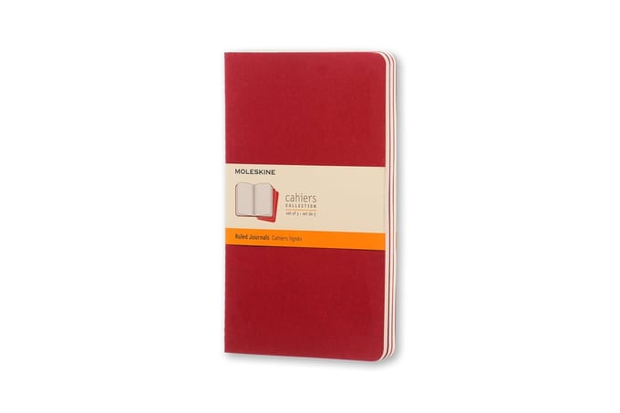 Moleskine Cahier Journals - Large - Gelinieerd - Rood  - set van 3