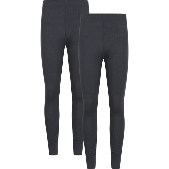 Mountain Warehouse Heren Talus Base Layer Broek (Set van 2) (Houtskool)
