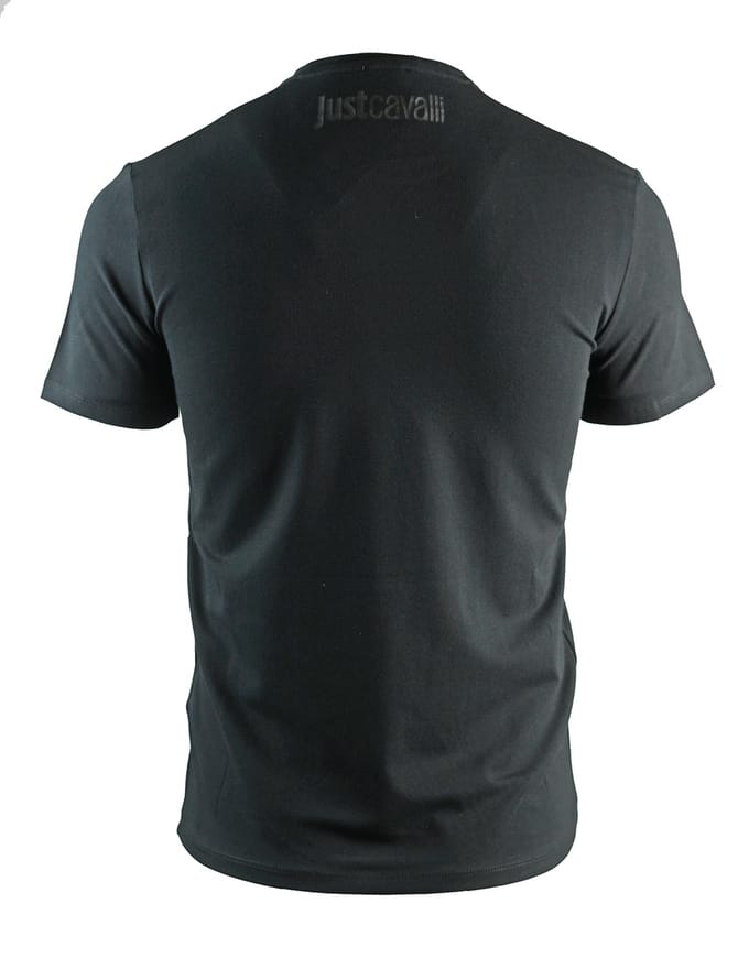 Gewoon Cavalli zwart T-shirt met slangenlogo