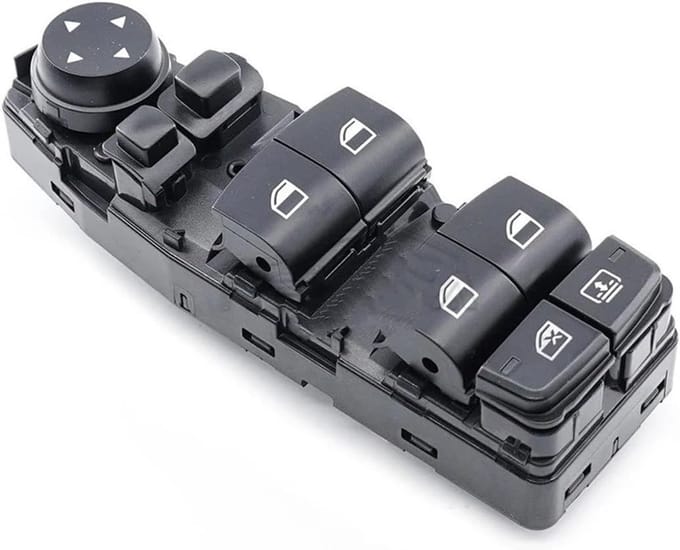 Raamheffer Schakelaar - Hoofdschakelaar Raambediening - Auto Onderdelen - Direct Plug-and-Play - 6 Pins - Zwart