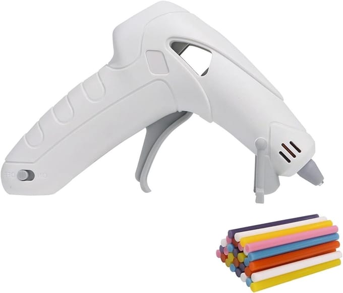 Lijmpistool - Hete lijm - Huis reparatie - Draadloos opladen - 7 mm stift - Wit