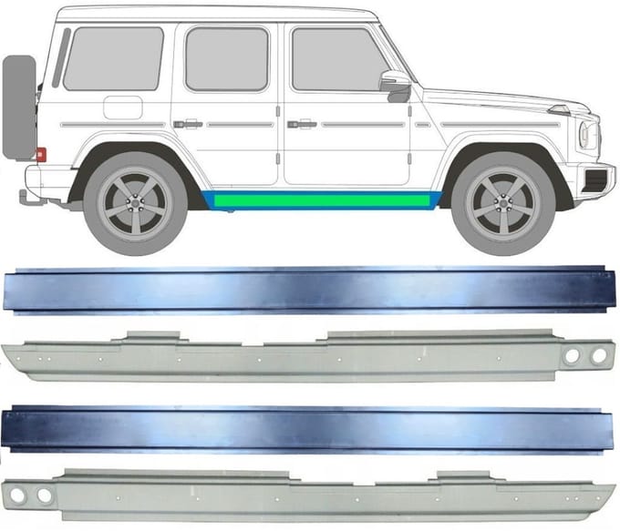 Frontruderamme voor Mercedes G-Class W460 W461 W463 1979-2017 / Set