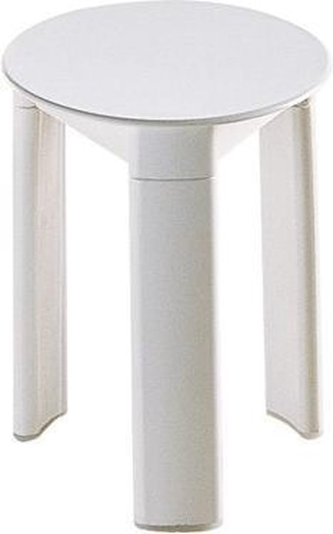 tabouret/badkamerkrukje TRIO Ø33xH40cm kunststof wit
