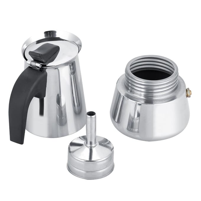 Draagbare Roestvrijstalen Koffiepot Moka Espressomaker Mocha Pot (300 ml) gray