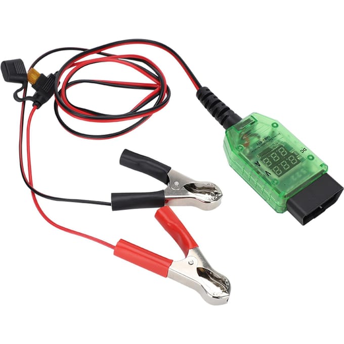 Automotive batterijtester Dubbele digitale spanningsstroom OBD-connector LED-indicator Hoge isolatie veelkleurig