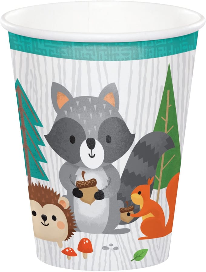 Witbaard Feestbekers Wild One Junior 266 Ml Groen/wit 8 Stuks