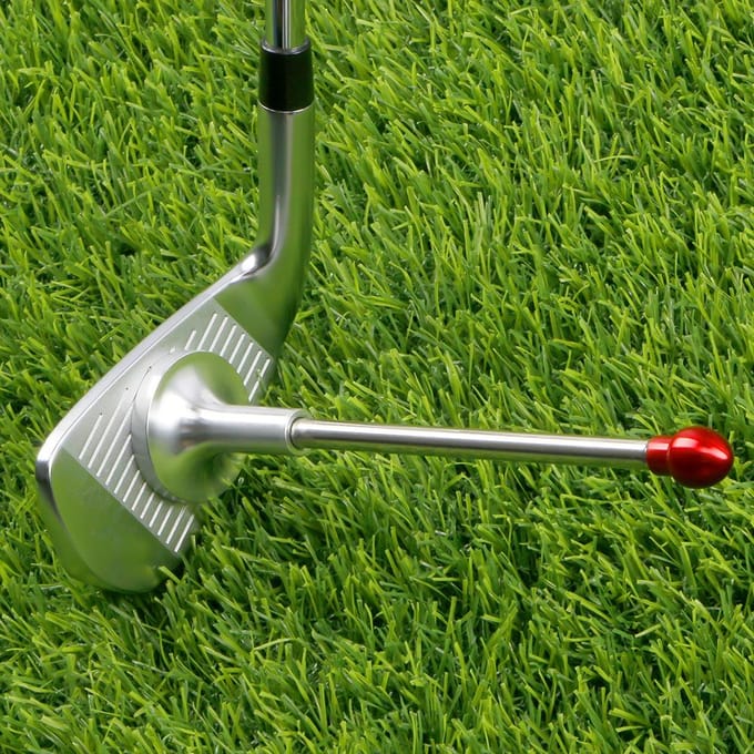 Tige d'alignement de golf Indicateur de direction de chipping de golf magnétique Aides à l'entraînement au swing de golf rouge