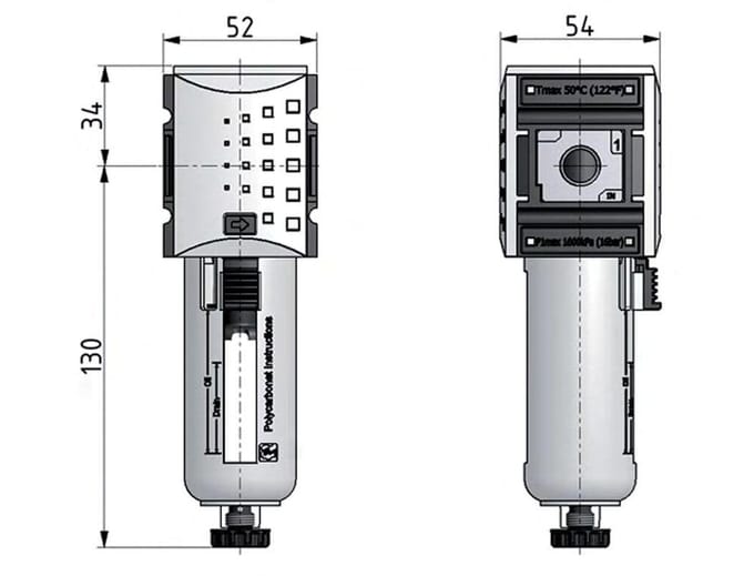 Filter 5micron G3/8'' 2200l/min Futura 1