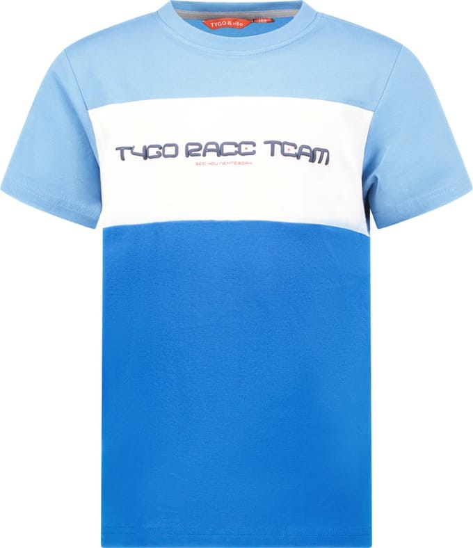 TYGO & vito X402-6429 Jongens T-shirt - Bright Blue - Maat 122-128