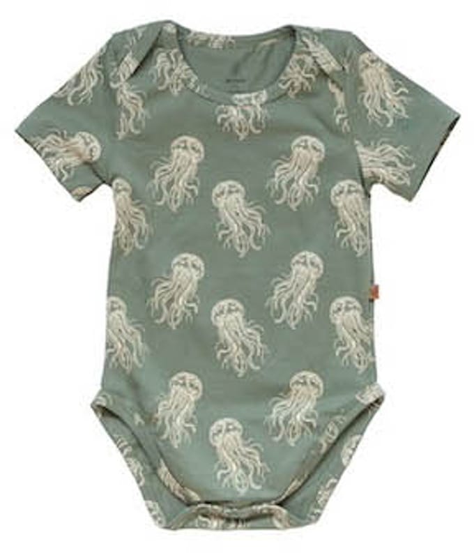 MXM Baby Romper- Korte mouwen- groen- Katoen- Stretch- print- maat 56