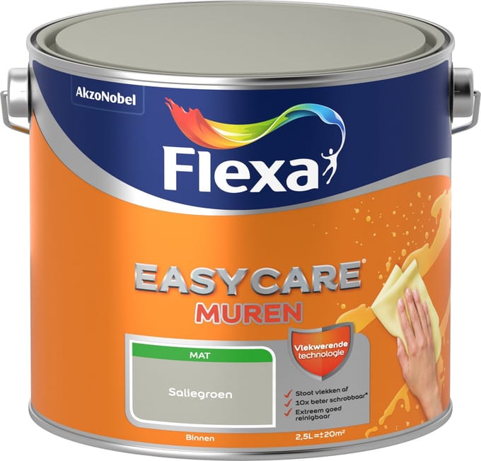 Flexa Easycare Muurverf - Mat - Saliegroen - 2,5l