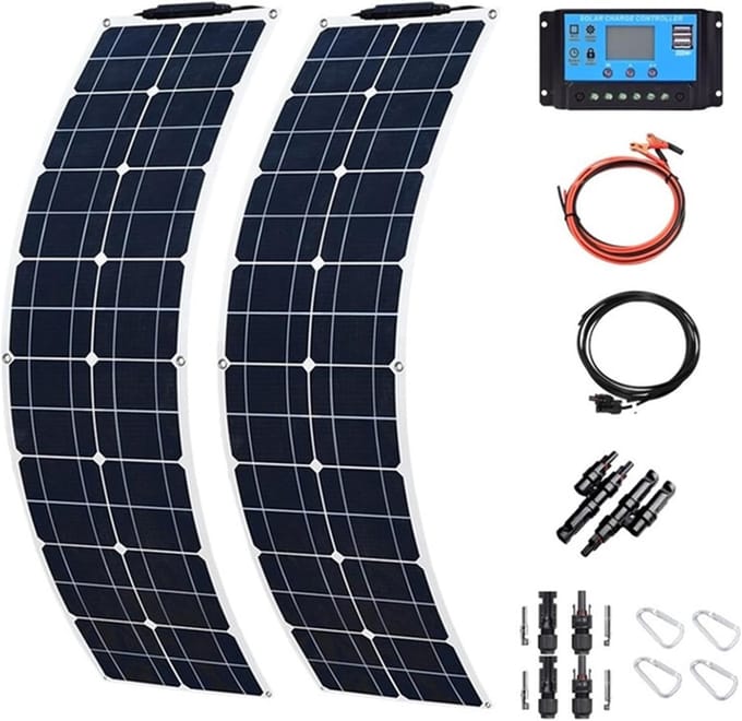 Flexibel Zonnepaneel - Draagbare Energie - Batterij Opladen - Monokristallijne Cel - 2x200W