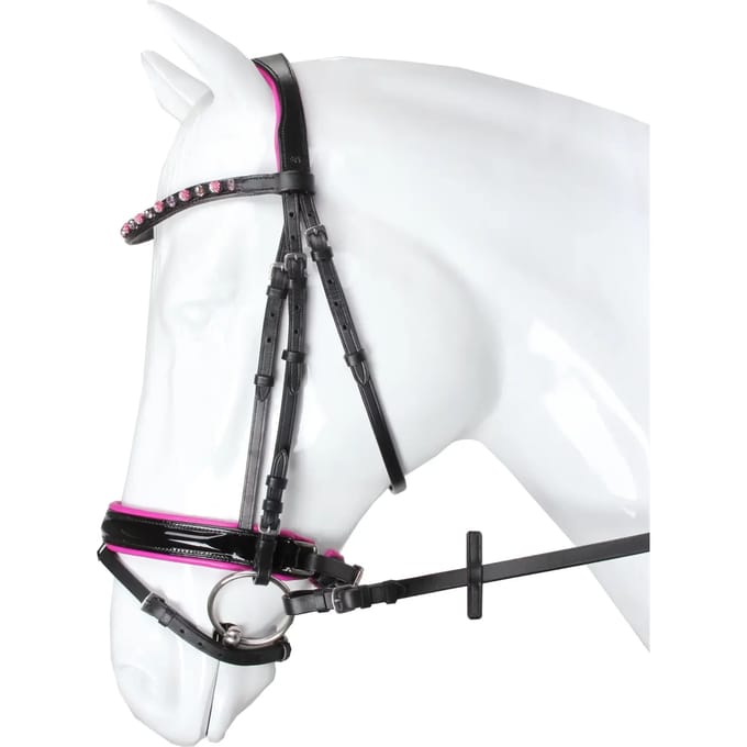 Horka Hoofdstel Flamingo Zwart-roze - pony