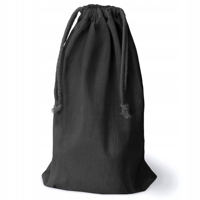 Zwarte Katoenen Zakje 17x40cm - Duurzaam & Stijlvol